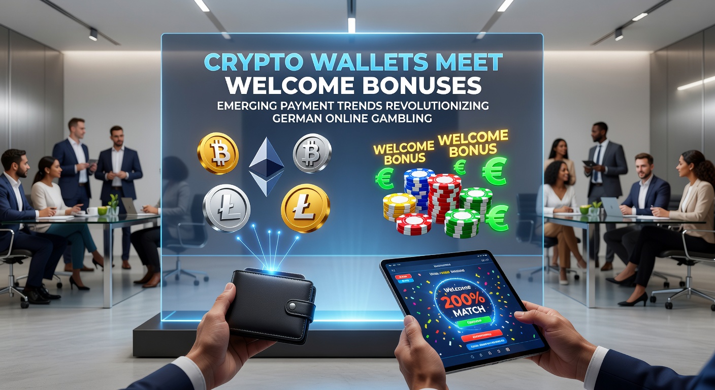 Darstellung einer Krypto-Wallet mit Casino-Boni und digitalen Zahlungsströmen im Online-Glücksspiel