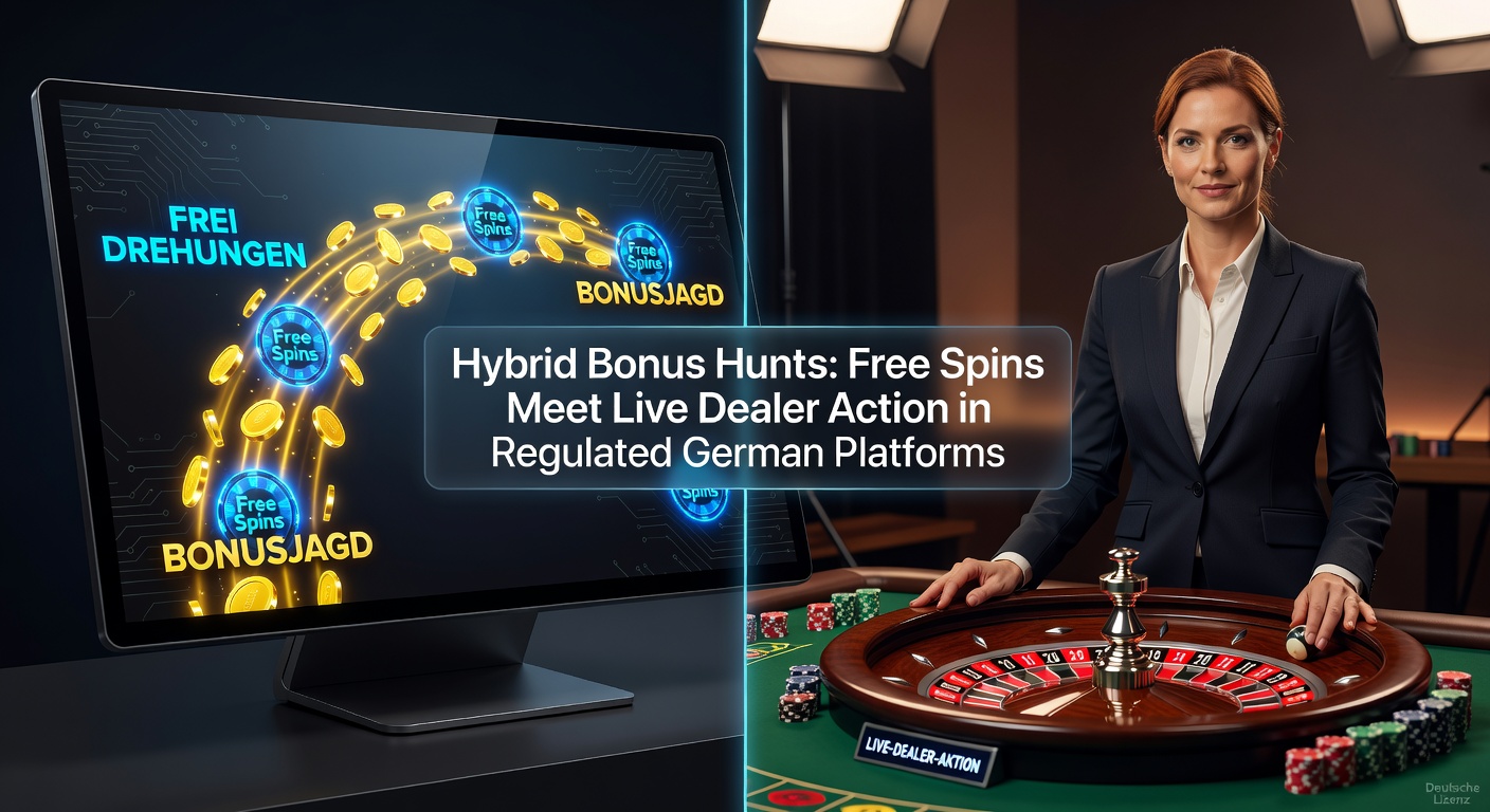Live-Dealer-Tisch mit integriertem Free-Spins-Bonus-Overlay, das typische deutsche Regulierungs-Features wie Einzahlungslimits zeigt