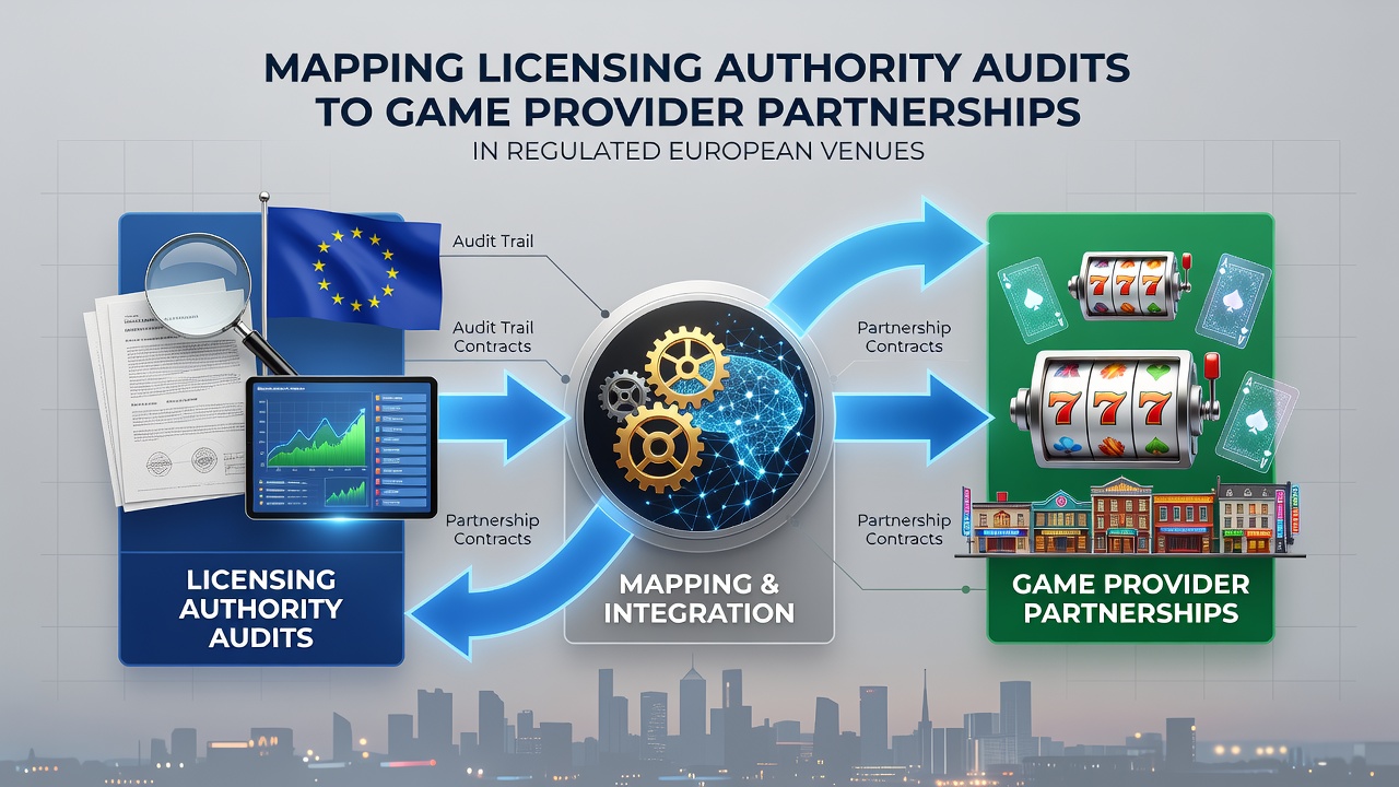 Visualisierung der Audit-Mapping-Prozesse zwischen Lizenzbehörden und Spielanbietern in europäischen Casinos